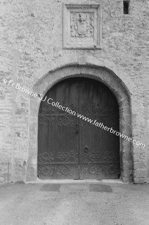 LISMORE CASTLE  ENTRANCE TO COURTYARD WITH CELTIC CARVINGS